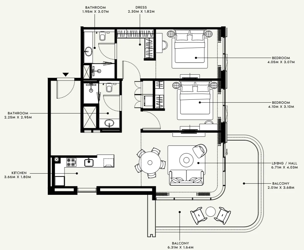 Azizi Azizi Venice floor plan