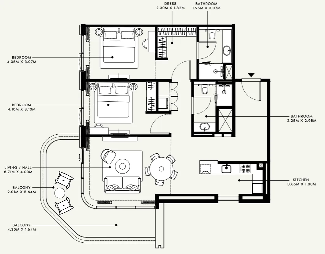 Azizi Azizi Venice floor plan