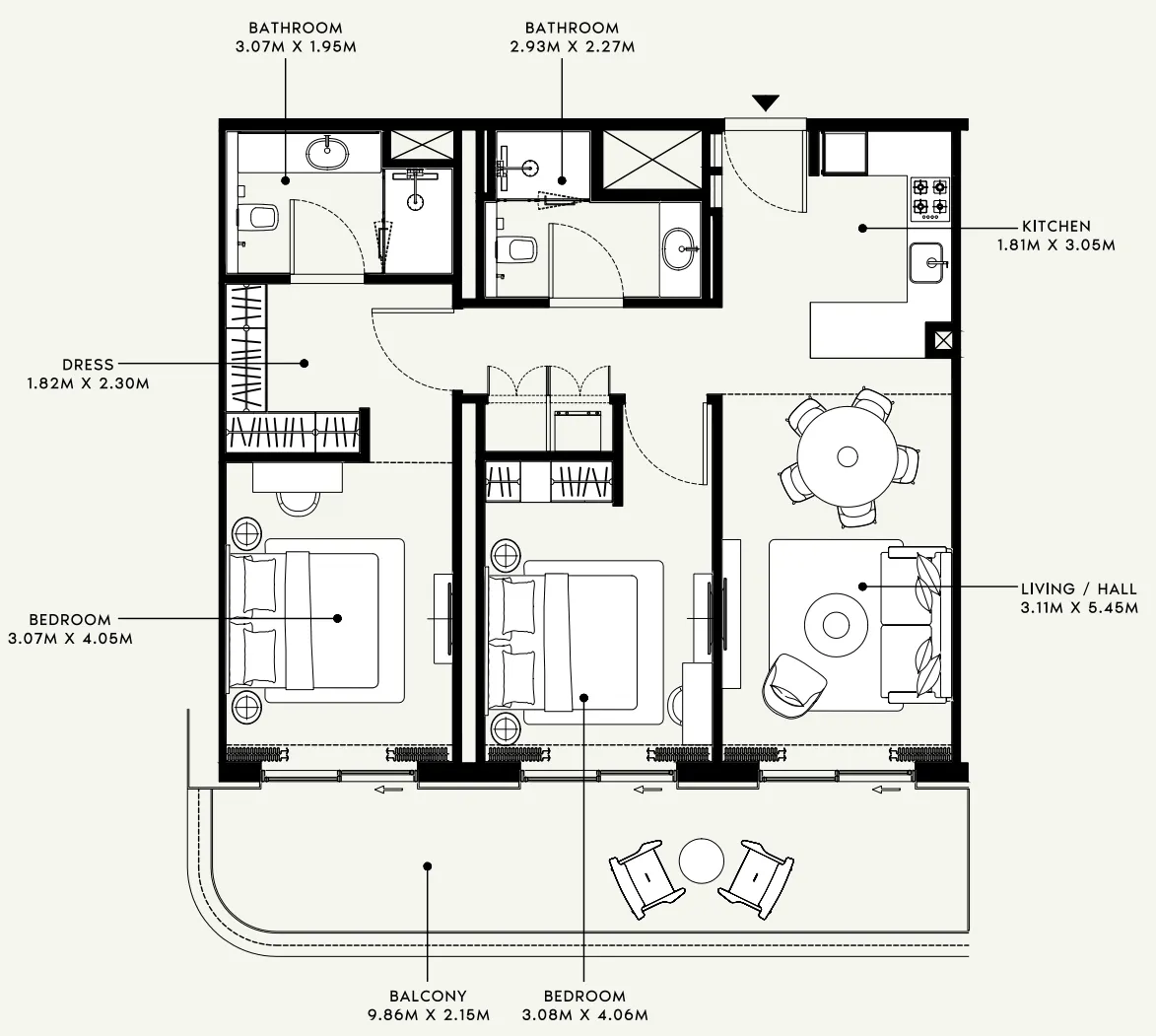 Azizi Azizi Venice floor plan