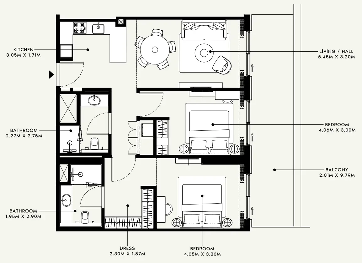 Azizi Azizi Venice floor plan