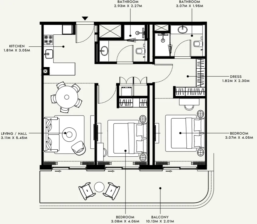 Azizi Azizi Venice floor plan