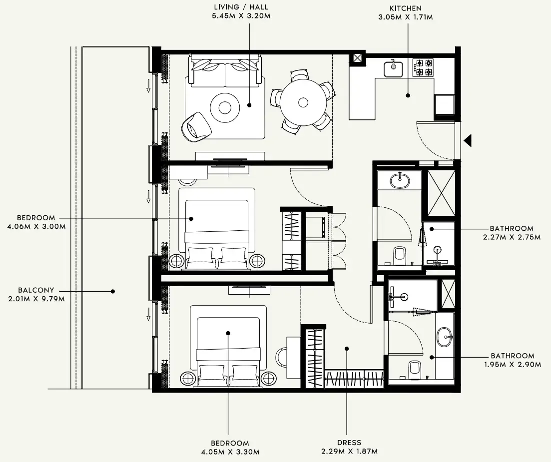 Azizi Azizi Venice floor plan