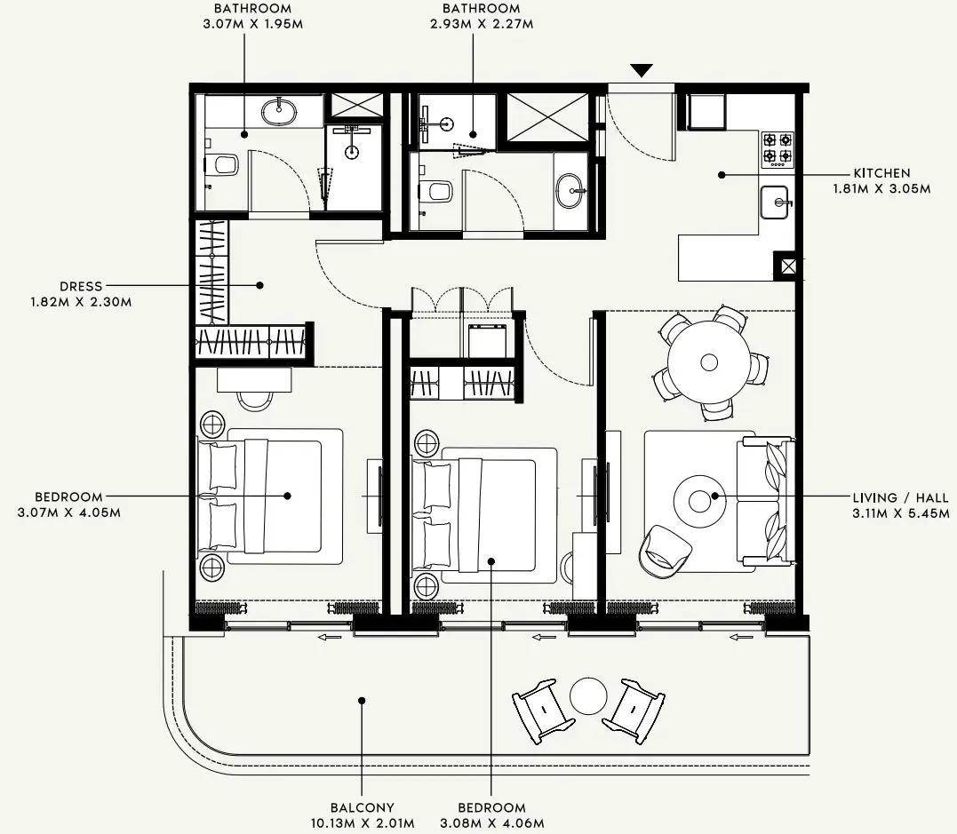 Azizi Azizi Venice floor plan
