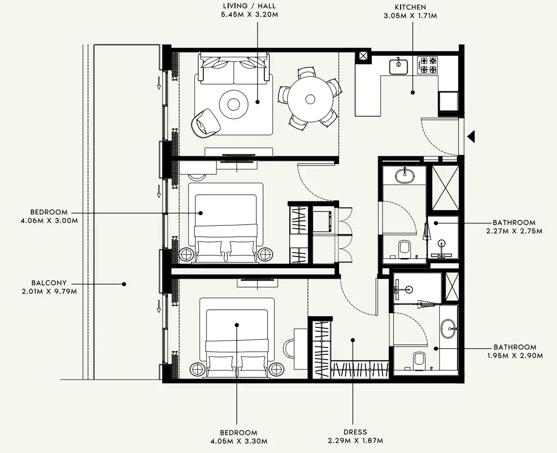 Azizi Azizi Venice floor plan