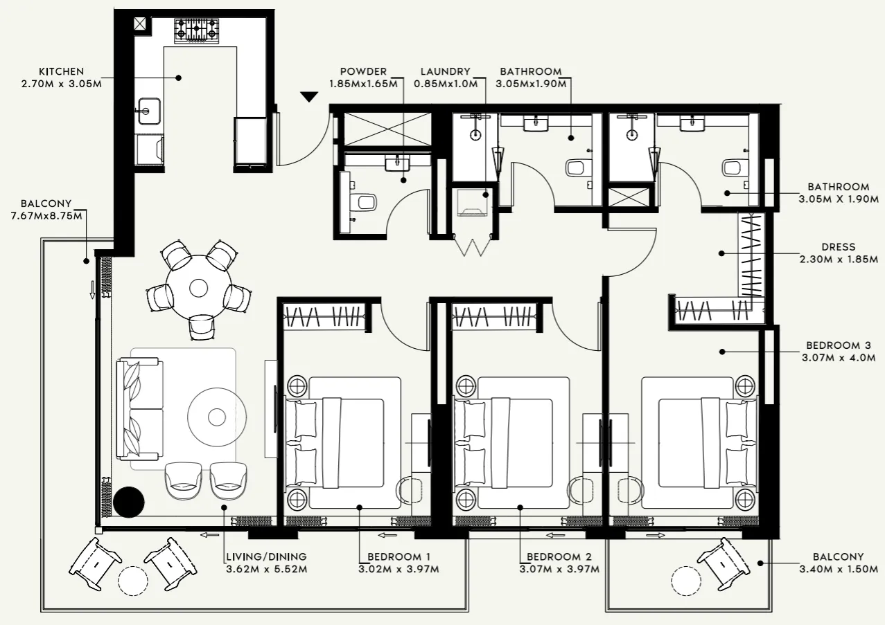 Azizi Azizi Venice floor plan