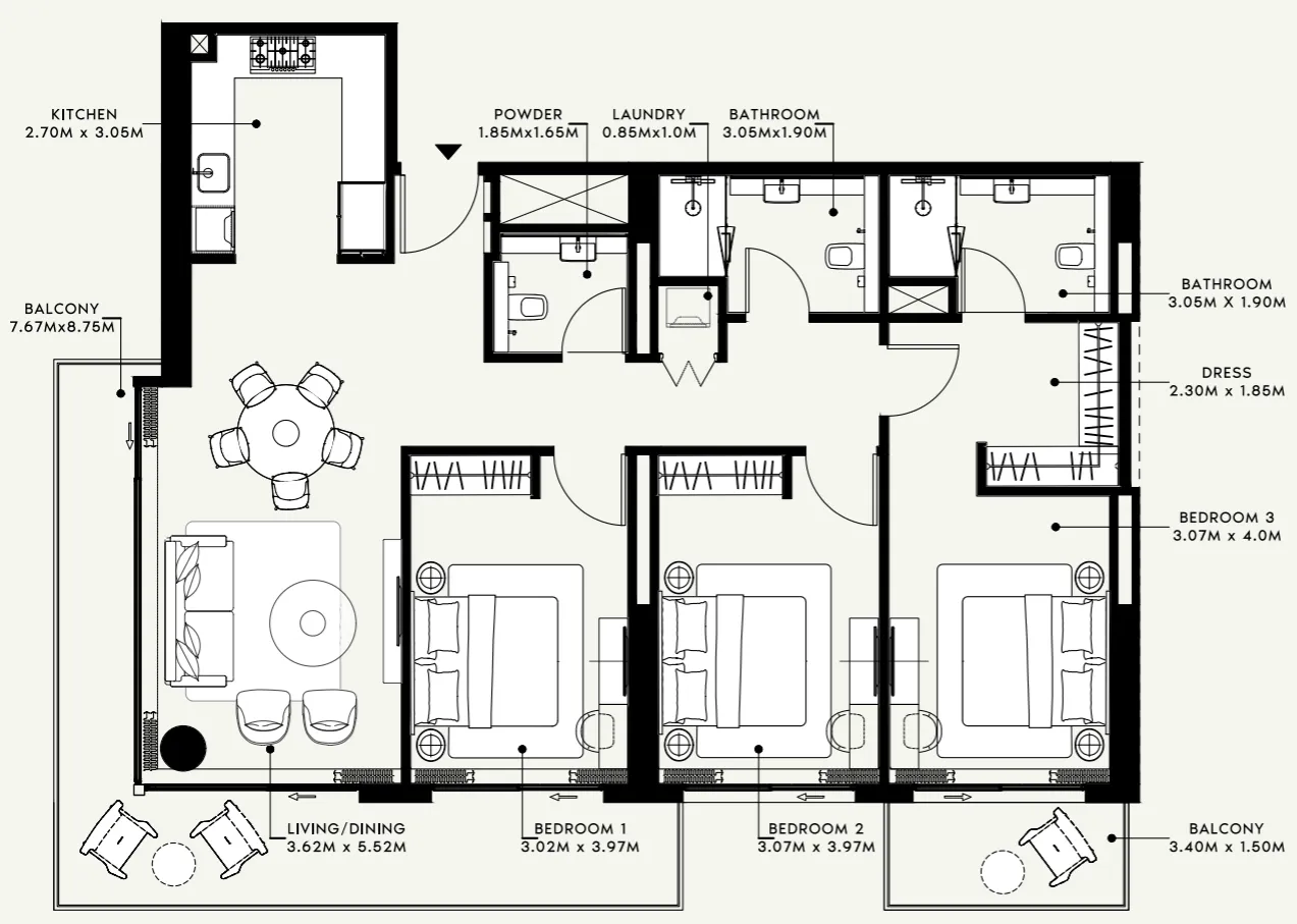 Azizi Azizi Venice floor plan