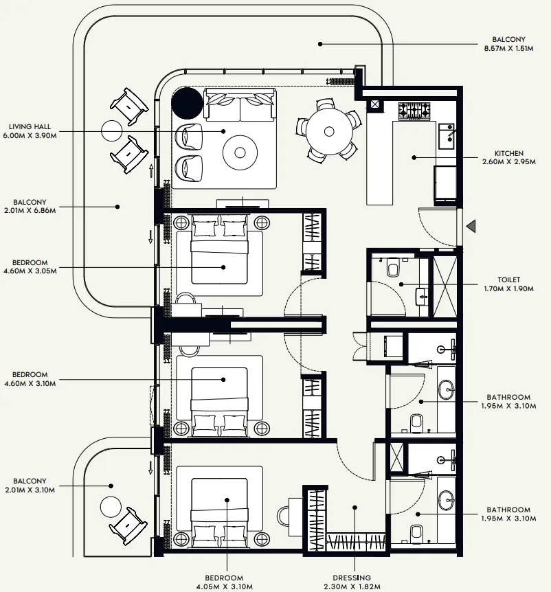 Azizi Azizi Venice floor plan