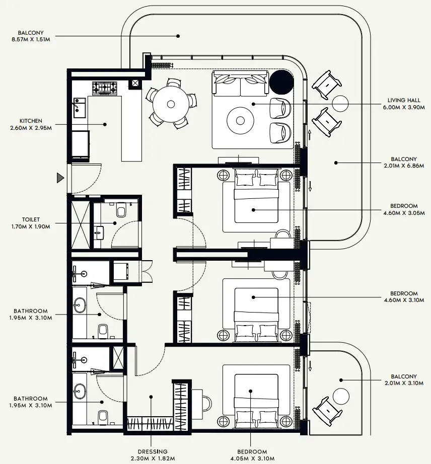 Azizi Azizi Venice floor plan