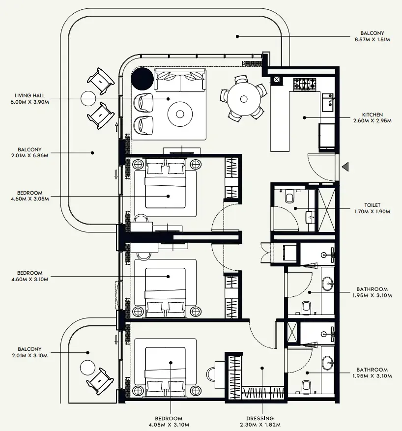 Azizi Azizi Venice floor plan
