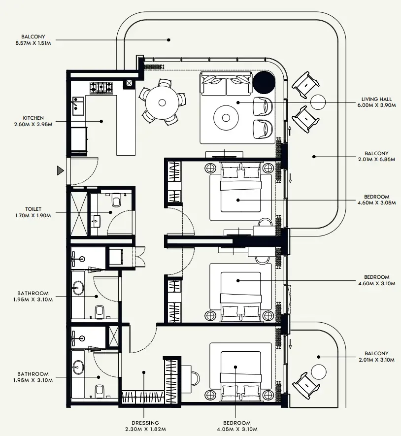Azizi Azizi Venice floor plan