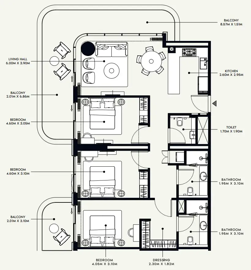 Azizi Azizi Venice floor plan