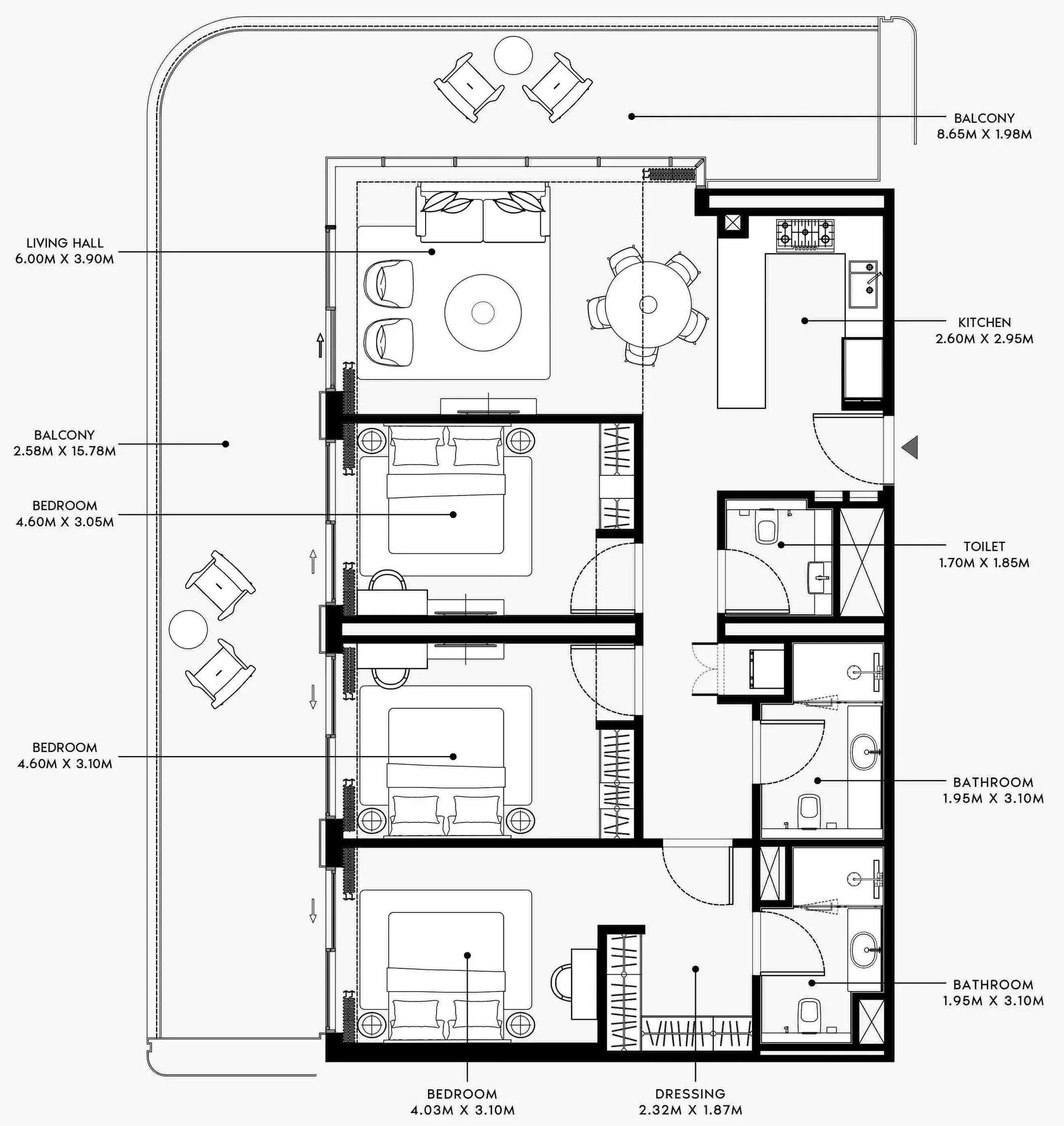 Azizi Azizi Venice floor plan