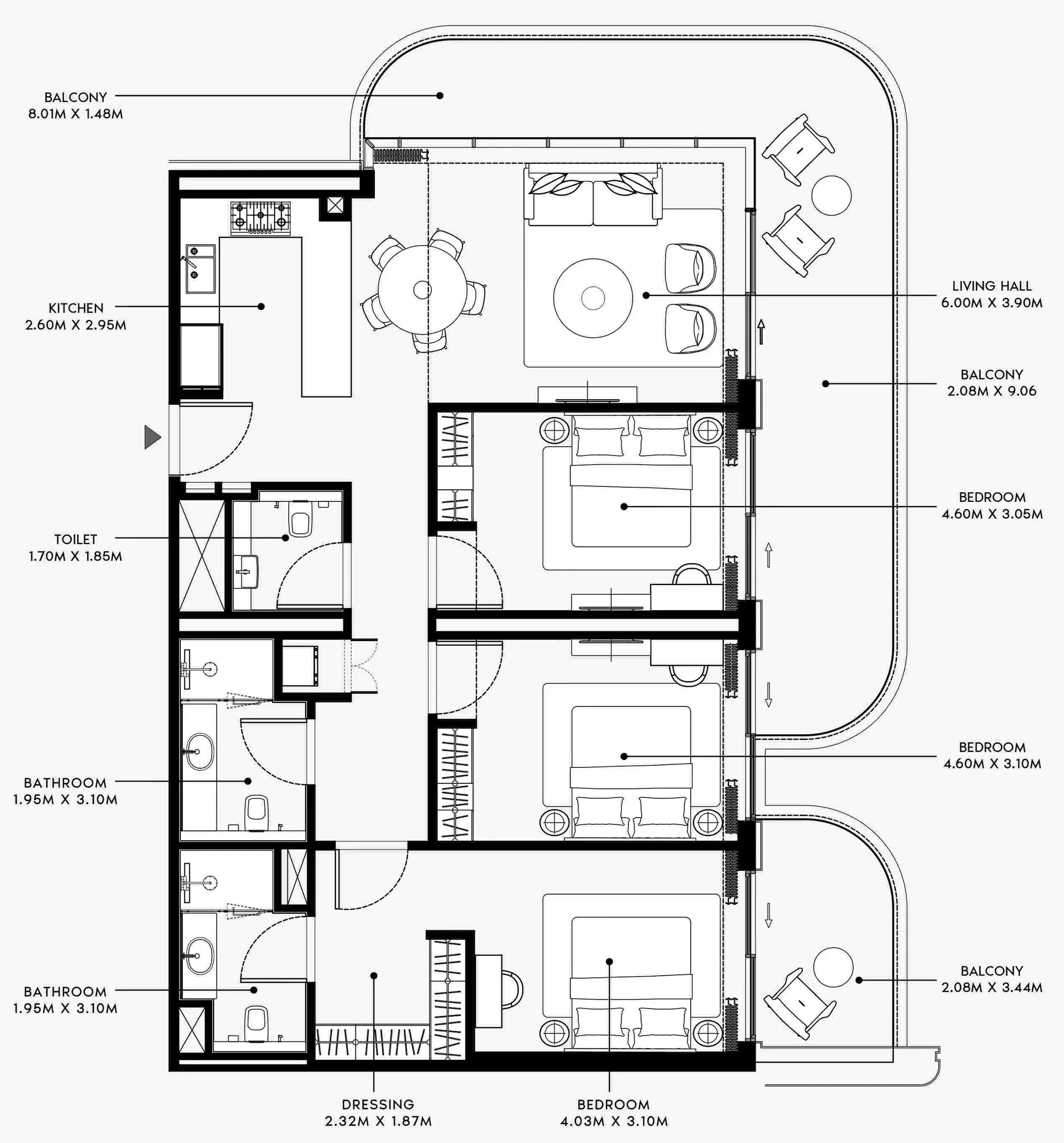 Azizi Azizi Venice floor plan