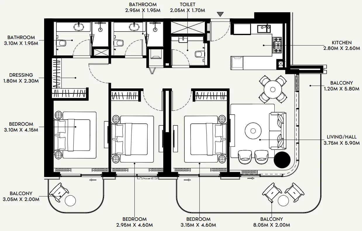 Azizi Azizi Venice floor plan