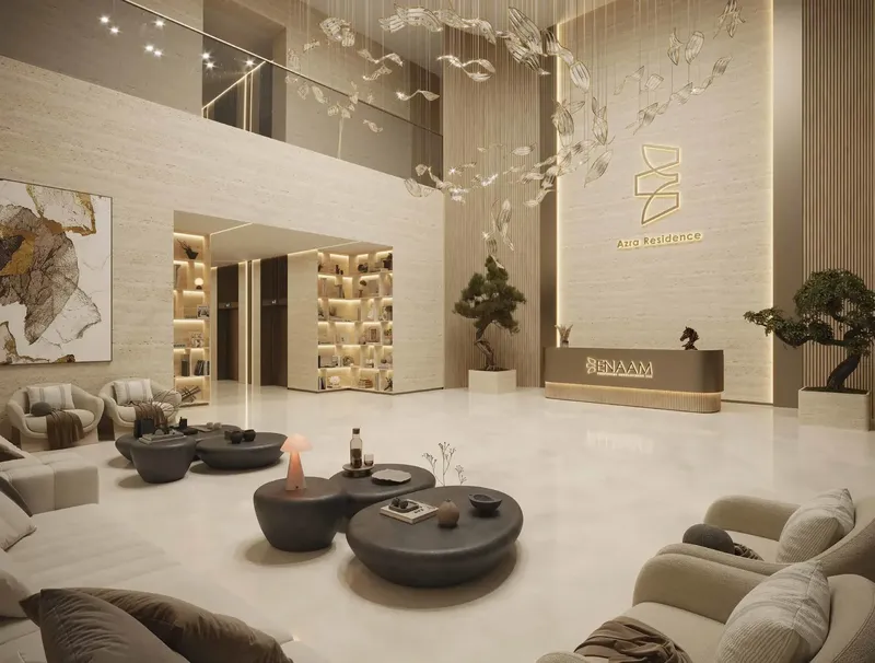 Lobby at Azra Residence in Dubai Land Residence Complex Dubai