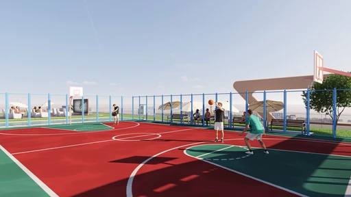 Basketball Court amenity image at Samana Skyros