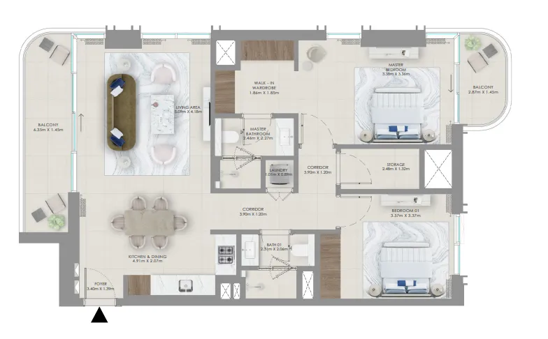 Emaar Baystar by Vida floor plan