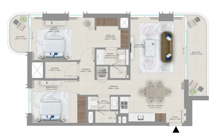 Emaar Baystar by Vida floor plan