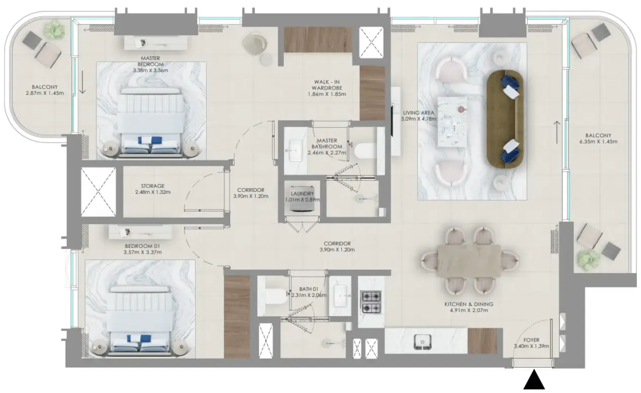 Emaar Baystar by Vida floor plan