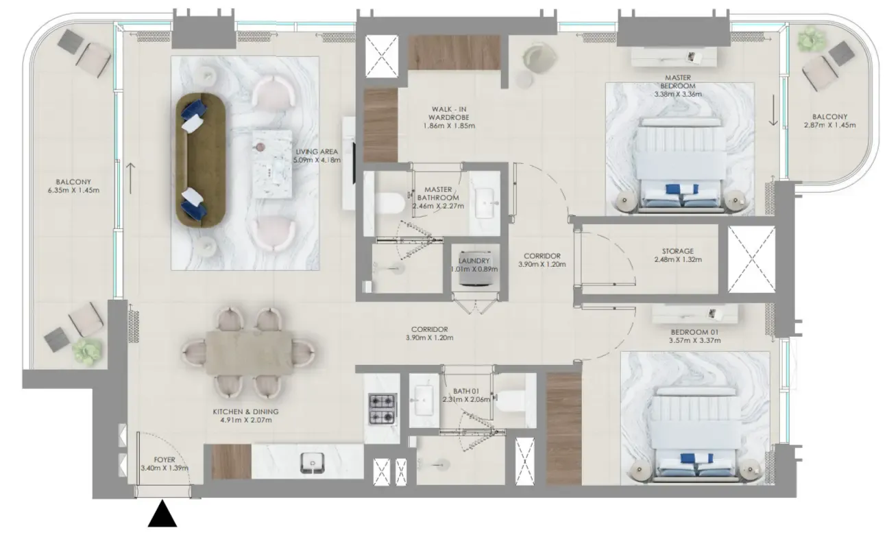 Emaar Baystar by Vida floor plan
