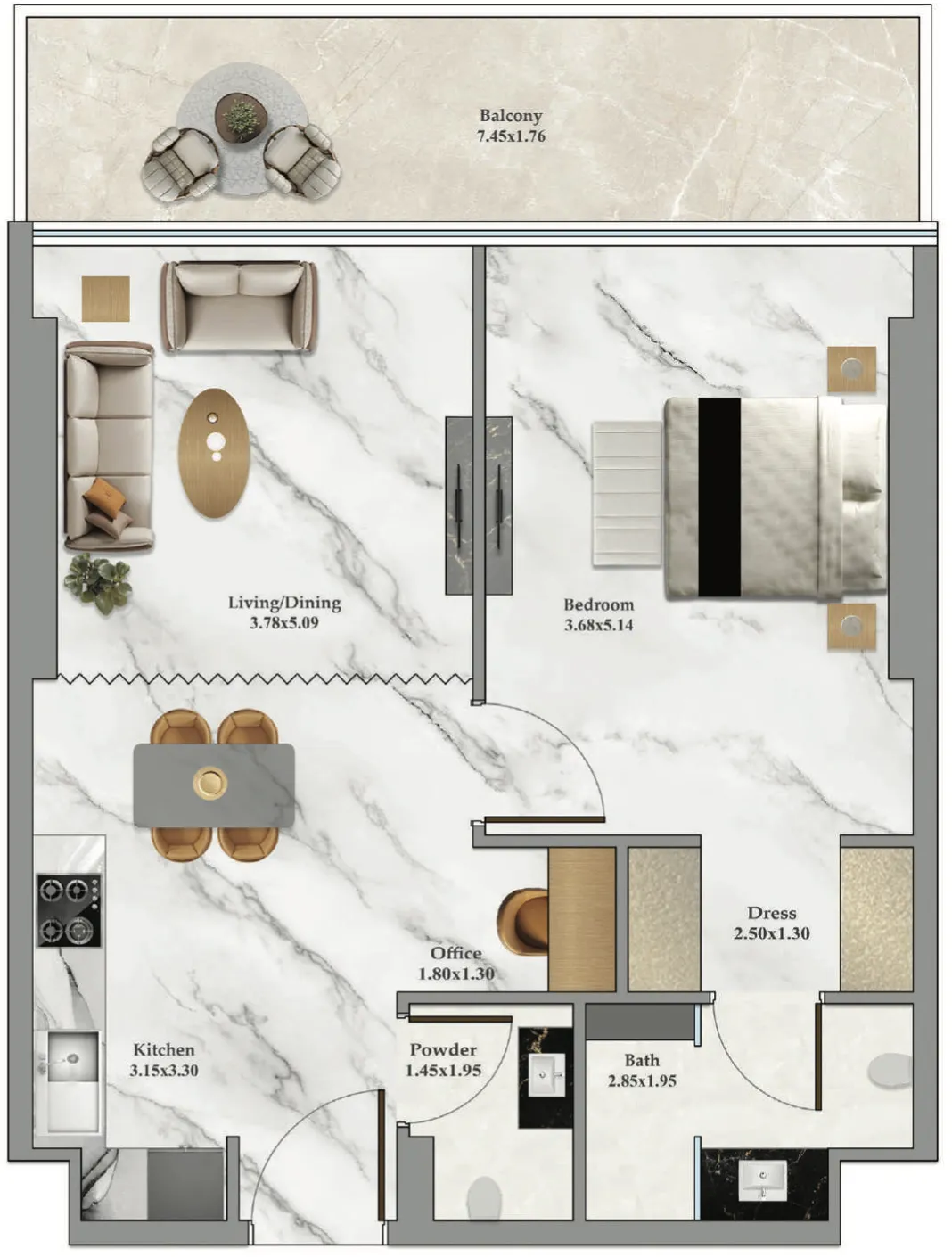 Danube Bayz 102 floor plan