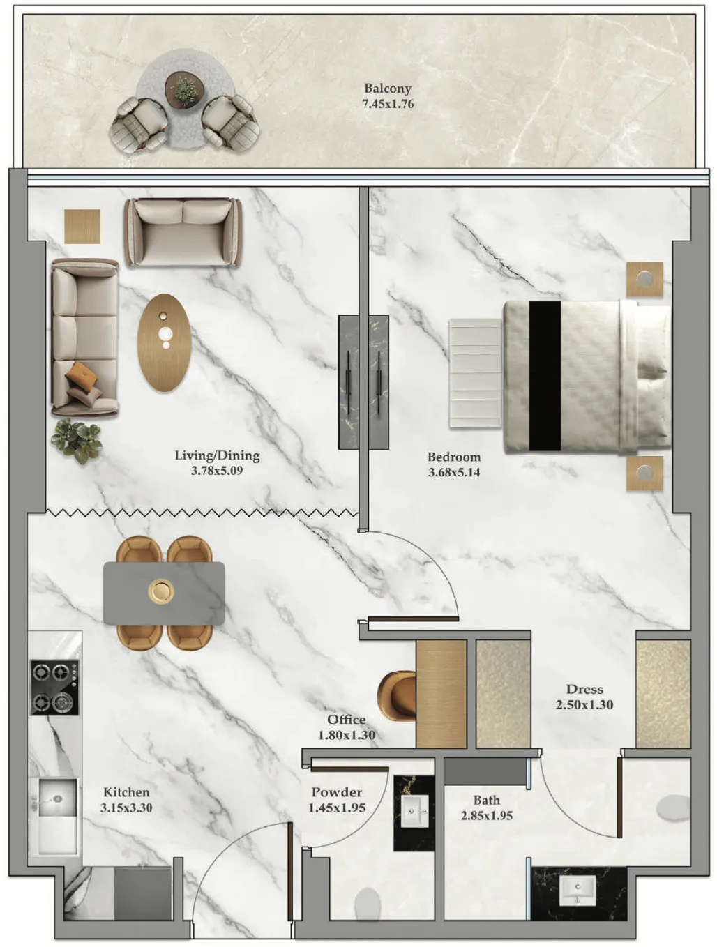 Danube Bayz 102 floor plan