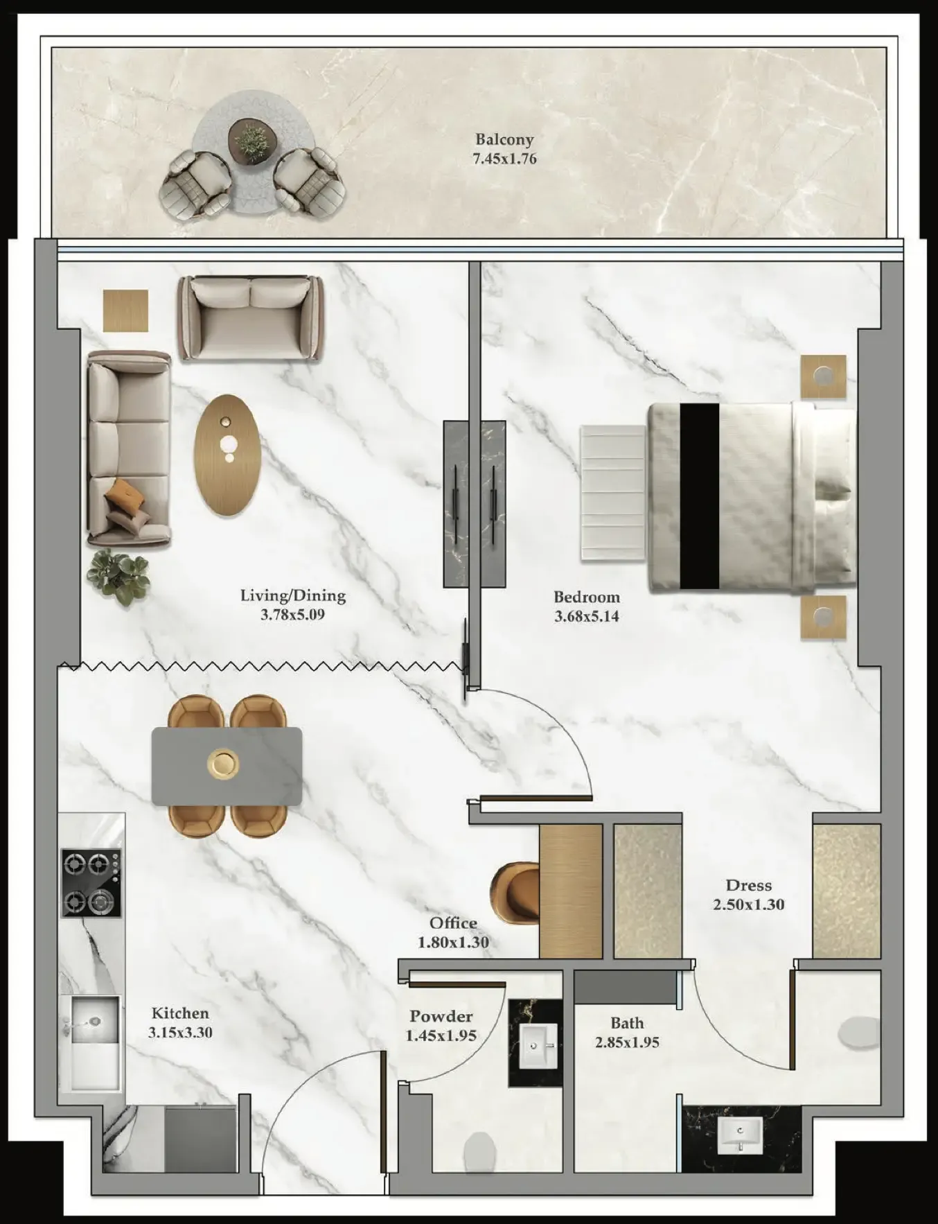 Danube Bayz 102 floor plan