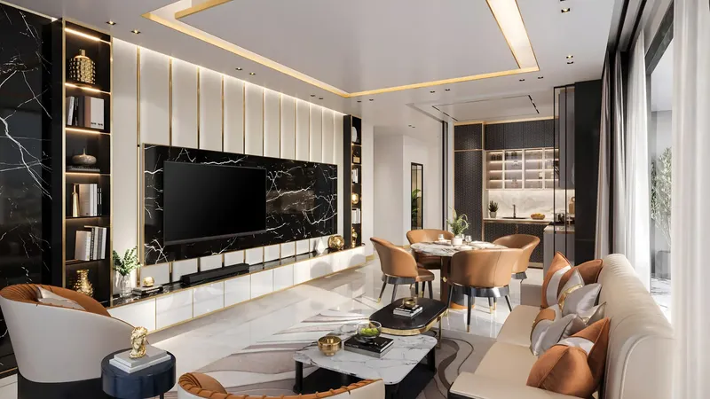 Interior at Bayz 102 in Business Bay Dubai