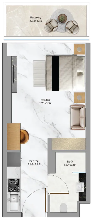 Danube Bayz 102 floor plan