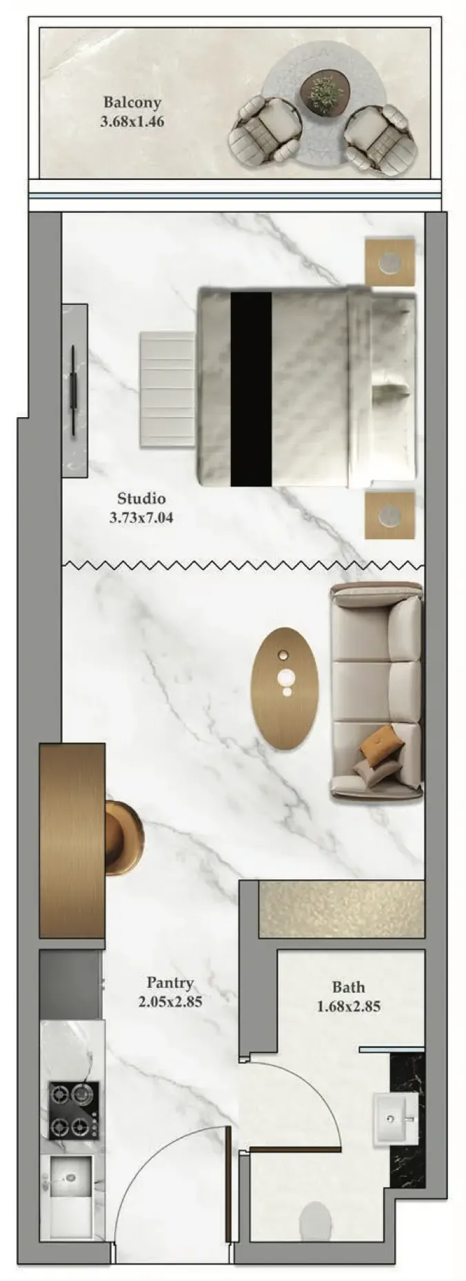Danube Bayz 102 floor plan