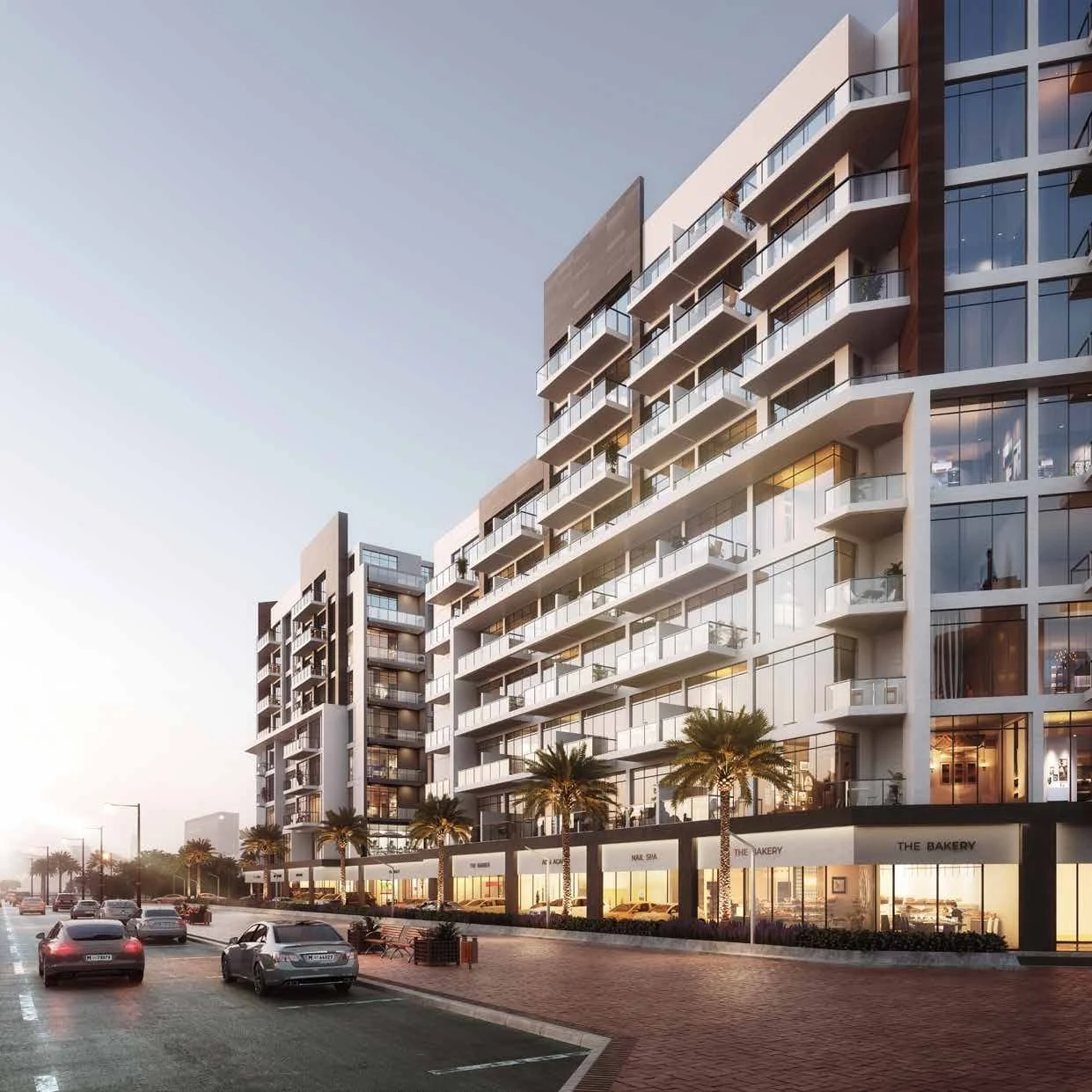 Exterior at Beach Oasis 1 and 2 in Dubai Studio City Dubai