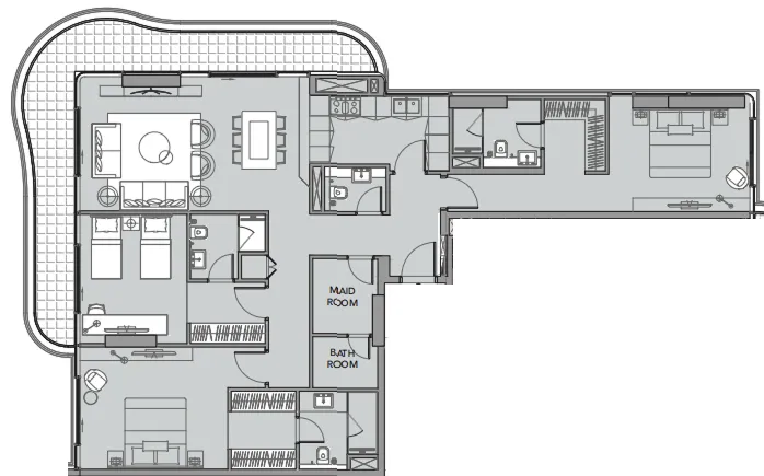 Imtiaz Development Beach Walk 4 floor plan