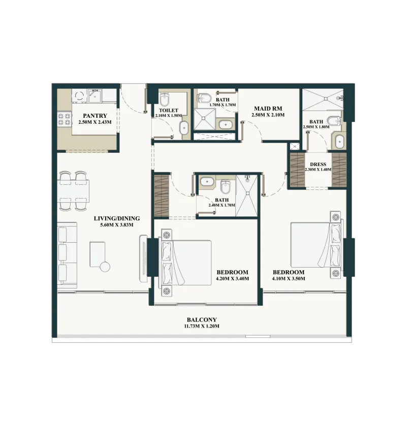 Zimaya Properties Belle Vie floor plan