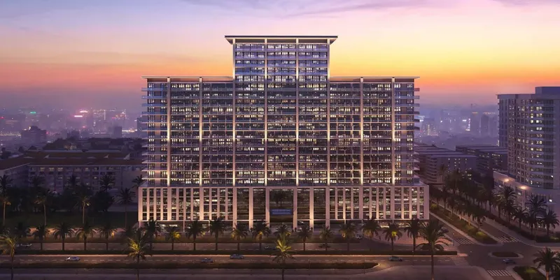 Exterior at Binghatti Amberhall in JVC (Jumeirah Village Circle) Dubai