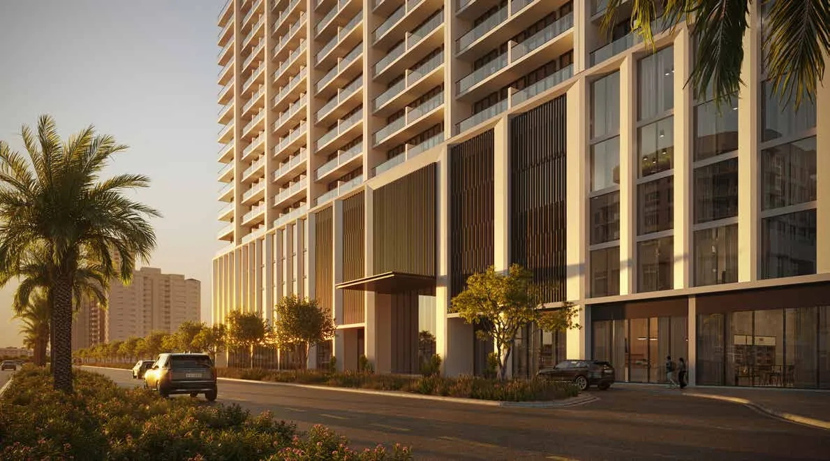 Exterior at Binghatti Amberhall in JVC (Jumeirah Village Circle) Dubai