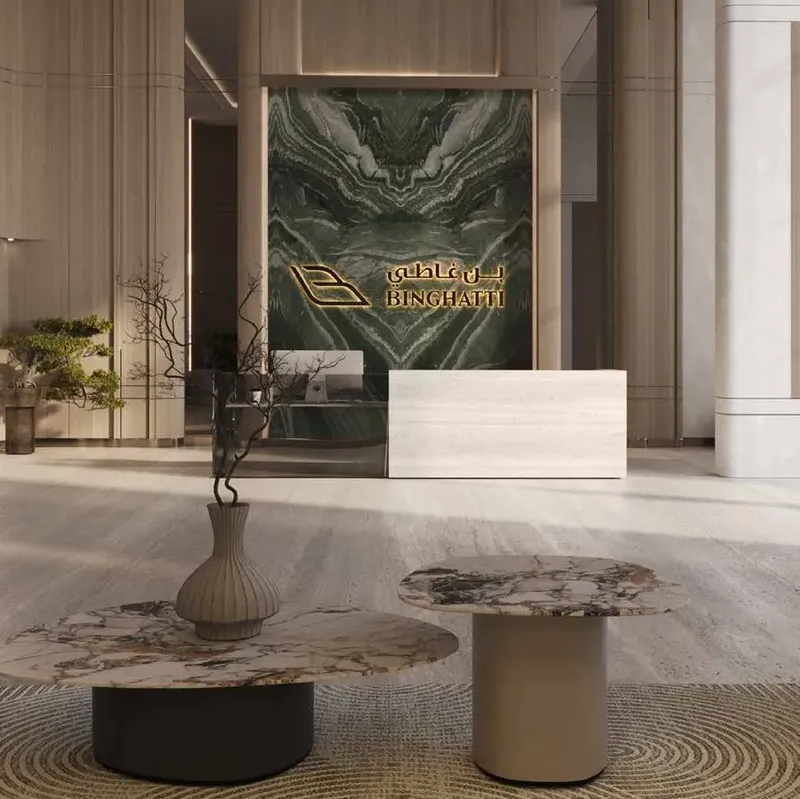 Lobby at Binghatti Amberhall in JVC (Jumeirah Village Circle) Dubai