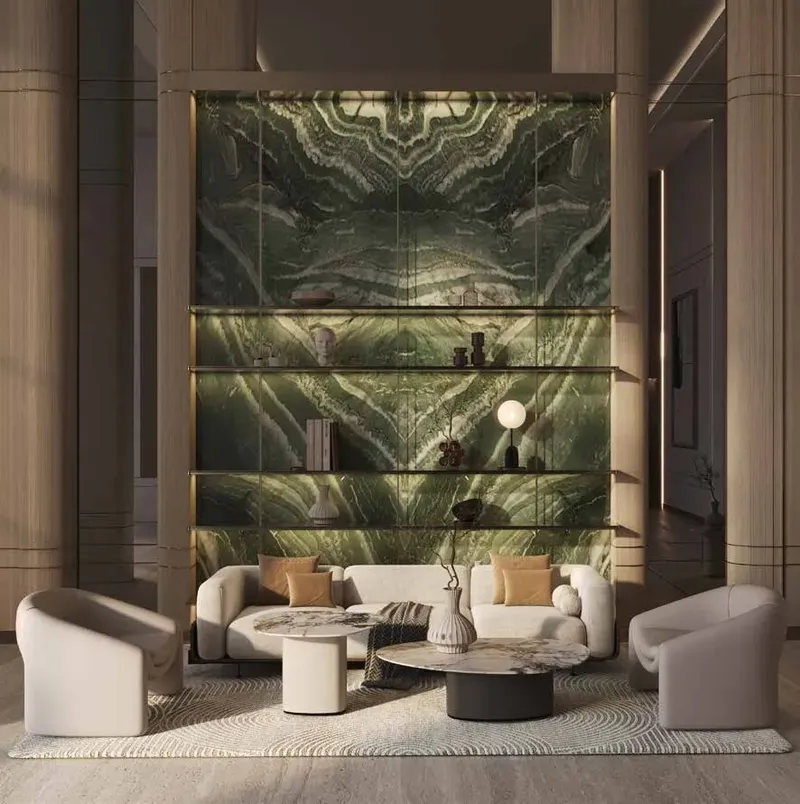 Lobby at Binghatti Amberhall in JVC (Jumeirah Village Circle) Dubai