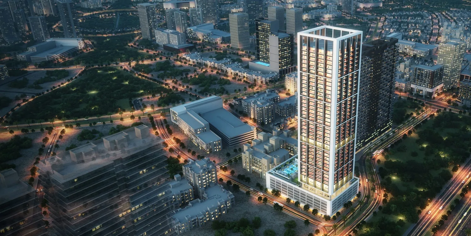 Exterior at Binghatti Apex in JVC (Jumeirah Village Circle) Dubai