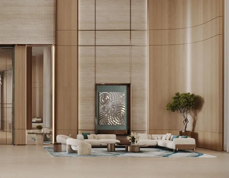 Lobby at Binghatti Aquarise in Business Bay Dubai
