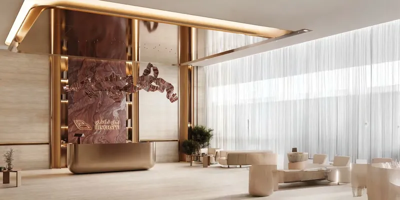 Lobby at Binghatti Etherea in JVC (Jumeirah Village Circle) Dubai