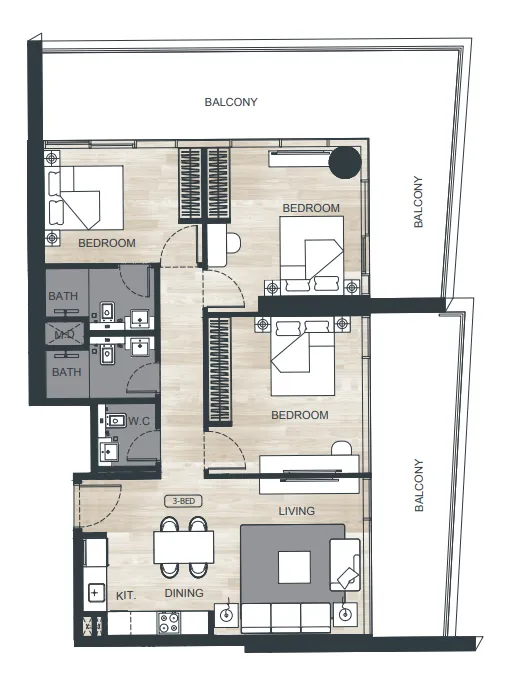 Binghatti Binghatti Ghost floor plan