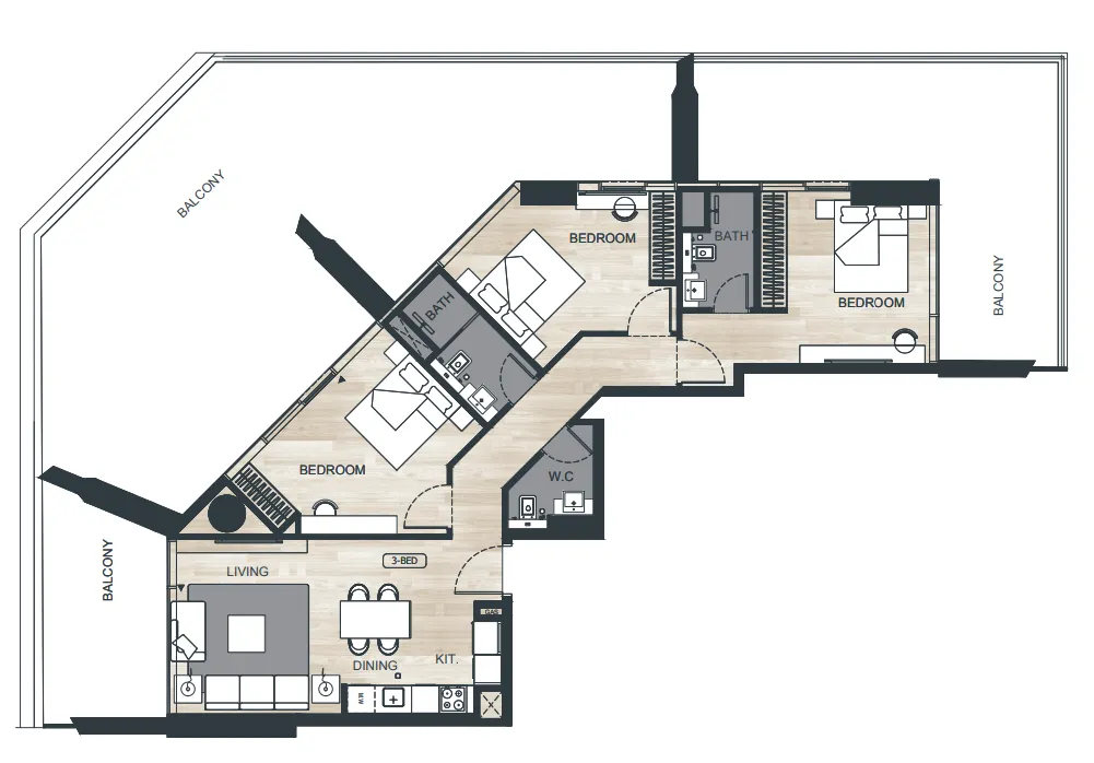 Binghatti Binghatti Ghost floor plan