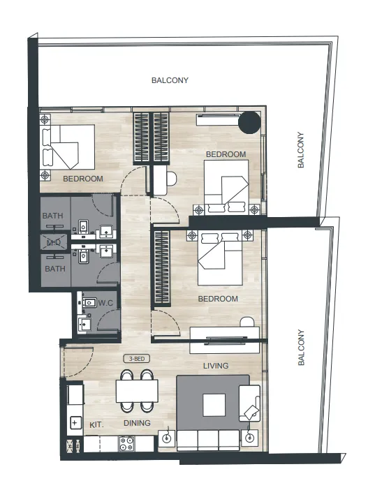 Binghatti Binghatti Ghost floor plan