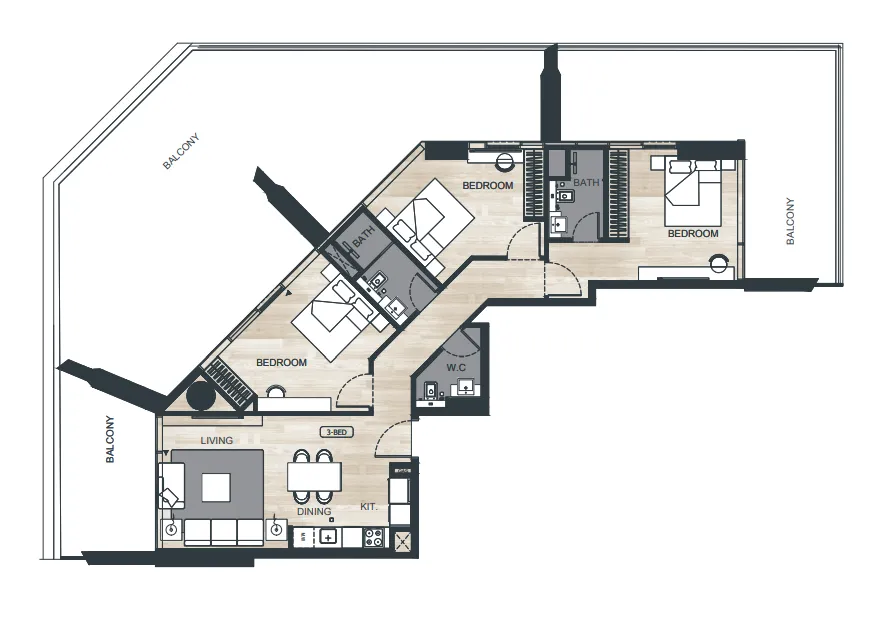 Binghatti Binghatti Ghost floor plan