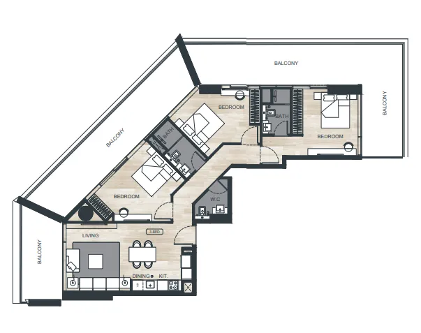 Binghatti Binghatti Ghost floor plan