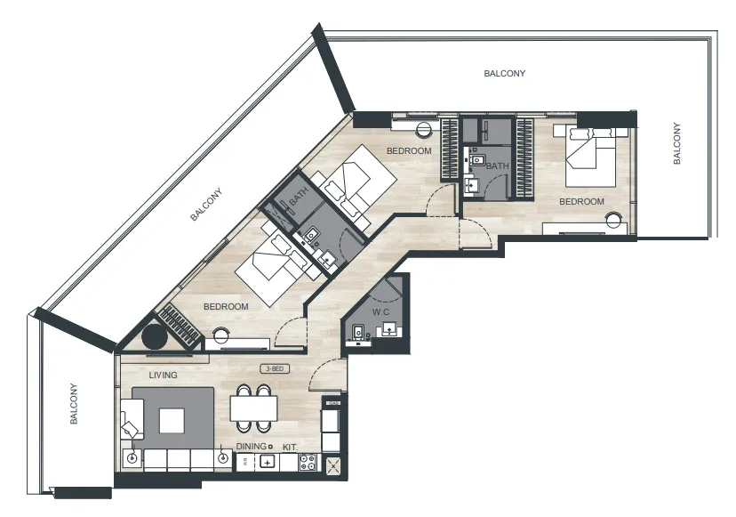 Binghatti Binghatti Ghost floor plan