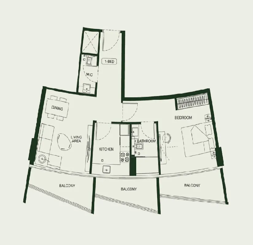 Binghatti Binghatti HillCrest floor plan