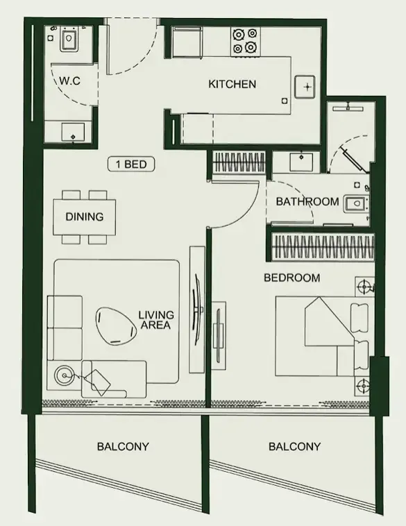 Binghatti Binghatti HillCrest floor plan