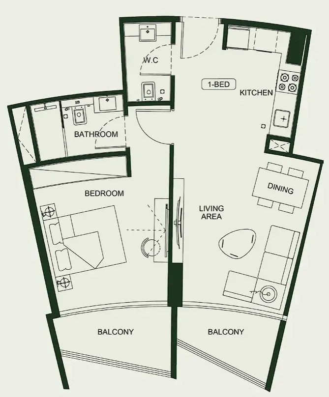 Binghatti Binghatti HillCrest floor plan