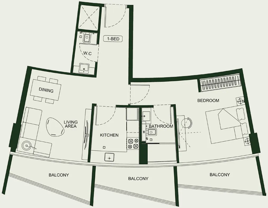 Binghatti Binghatti HillCrest floor plan